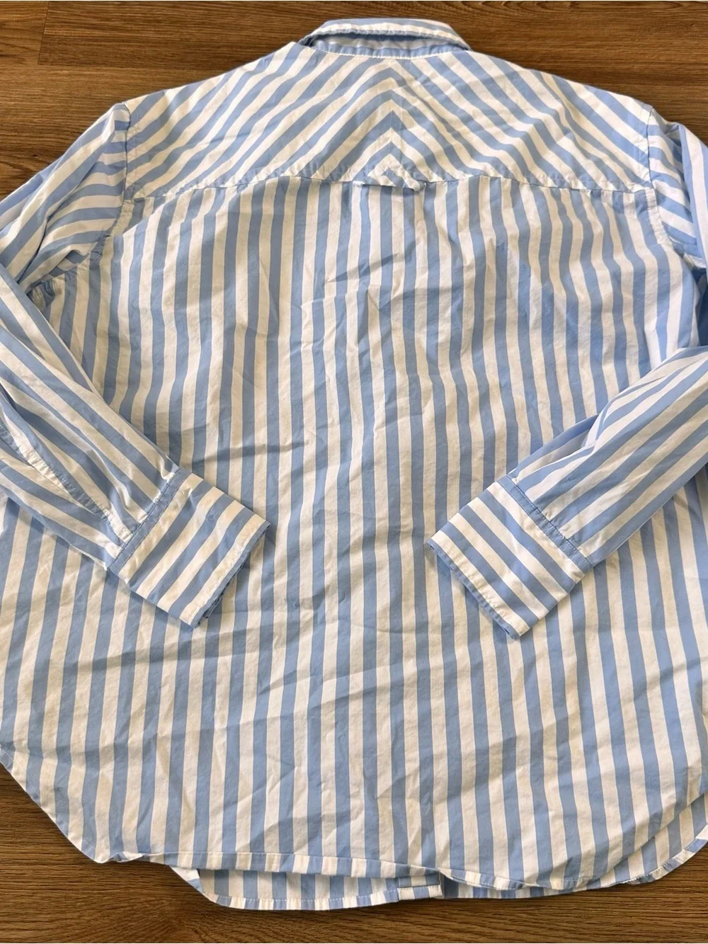 AYR The Deep End Striped Button Down Shirt Blue White Cotton XS Luxury Career - Picture 10 of 10